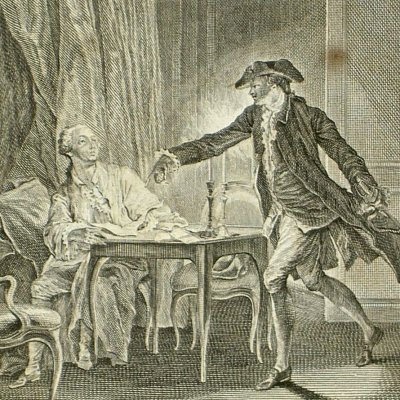 Saint-Preux challenges Edward to a duel (Nouvelle Héloïse, OC 1788 fig3) - Moreau