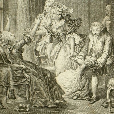 Retour imprévu de Claire à Clarens (Nouvelle Héloïse, OC 1788 fig9) - Moreau