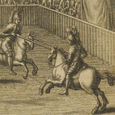 Joutes à la cour de Charles (Roland l’amoureux trad. Lesage 1717 fig.3)