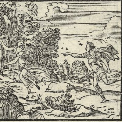 Apollon et Daphné (Métamorphose Lyon 1557) - Bernard Salomon