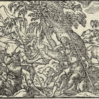 Mercure endort Argus (Métamorphose Lyon 1557) - Bernard Salomon