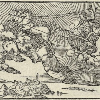 Phaéton conduisant le char du soleil (Métamorphose Lyon 1557) - Bernard Salomon