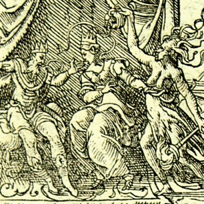 La Furie et Athamas (Métamorphose Lyon 1557) - Bernard Salomon