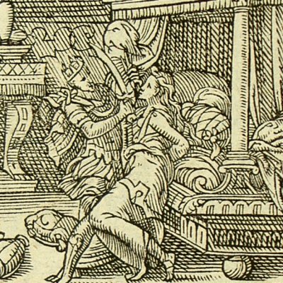 Térée viole Philomèle (Métamorphose Lyon 1557) - Bernard Salomon