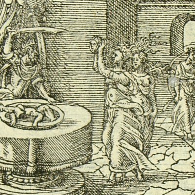 Procné venge sa sœur (Métamorphose Lyon 1557) - Bernard Salomon