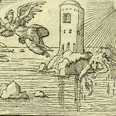 Dédale et Icare (Métamorphose Lyon 1557) - Bernard Salomon