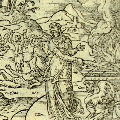 Méléagre meurt (Métamorphose Lyon 1557) - Bernard Salomon