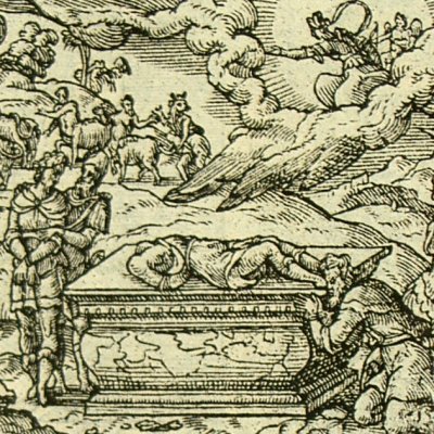 Les Cérastes changés en bœufs (Métamorphose Lyon 1557) - Bernard Salomon