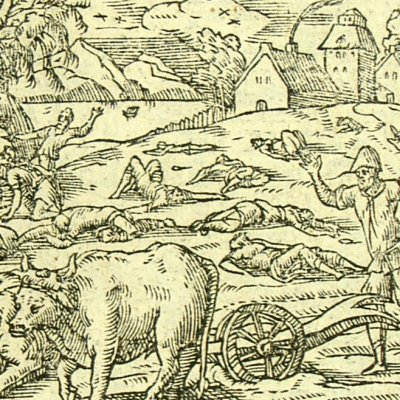 Mortalité en Égine (Métamorphose Lyon 1557) - Bernard Salomon