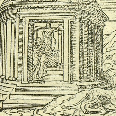 Hippomène changé en lion (Métamorphose Lyon 1557) - Bernard Salomon