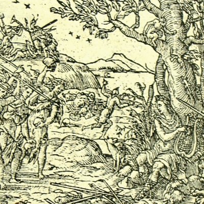 Orphée mis en pièces (Métamorphose Lyon 1557) - Bernard Salomon