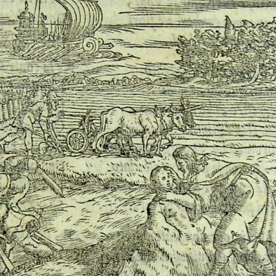 Prométhée crée l’homme (L. Dolce Trasformationi Venise 1553)