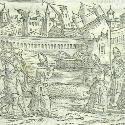 L’Arche promenée autour de Jéricho (L. Dolce Trasformationi Venise 1553)