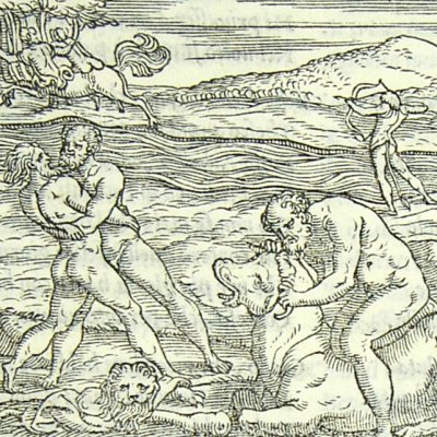 Combats d’Hercule pour Déjanire (L. Dolce Trasformationi Venise 1553)