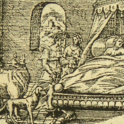 Lygde et Télétuse (Métamorphose Lyon 1557) - Bernard Salomon
