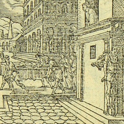 Anaxarète changée en pierres (Métamorphose Lyon 1557) - Bernard Salomon