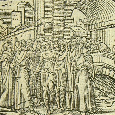 Cipus ayant cornes (Métamorphose Lyon 1557) - Bernard Salomon