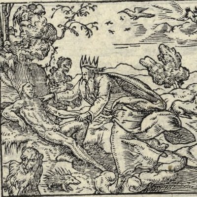 La création de l’Homme (Métamorphose Lyon 1557) - Bernard Salomon