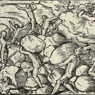 La bataille des Géants (Métamorphose Lyon 1557) - Bernard Salomon