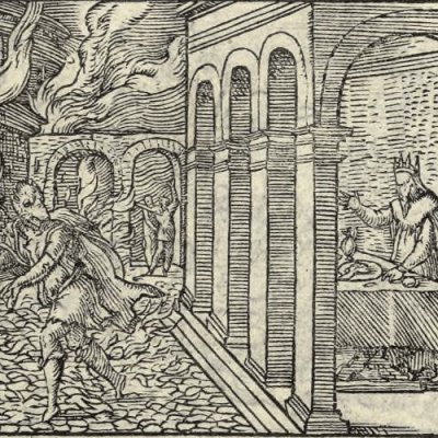 Lycaon changé en loup (Métamorphose Lyon 1557) - Bernard Salomon