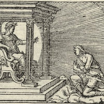 Phaéton priant Apollon (Métamorphose Lyon 1557) - Bernard Salomon