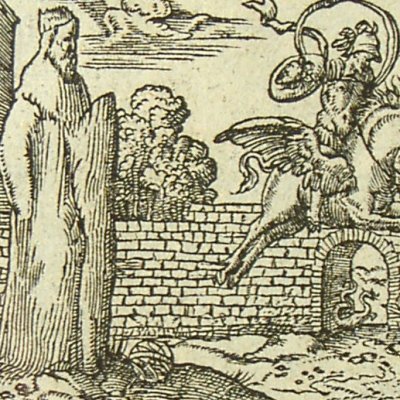 Atlas changé en montagne (Métamorphose Lyon 1557) - Bernard Salomon