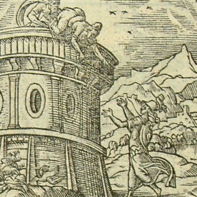 Talus changé en perdrix (Métamorphose Lyon 1557) - Bernard Salomon