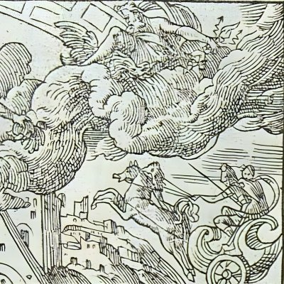 Apothéose de Romulus (Métamorphose Lyon 1557) - Bernard Salomon