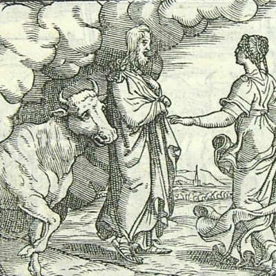 Jupiter et Iô face à Junon (L. Dolce Trasformationi Venise 1553)