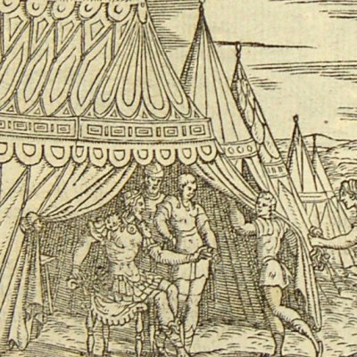 Scylla porte à Minos le cheveu de Nisus (L. Dolce Trasformationi Venise 1553)