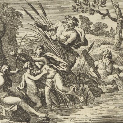 Pan et Syrinx (Métamorphoses en rondeaux Mabre-Cramoisy 1676) - Chauveau