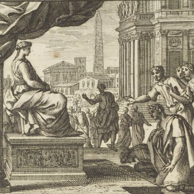 Iô adorée comme Isis en Égypte (Métamorphoses en rondeaux, Mabre-Cramoisy 1676)