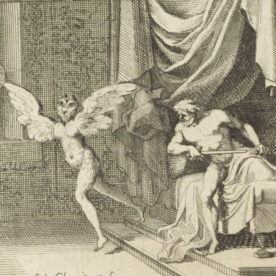 Nyctimène changée en chouette (Métamorphoses en rondeaux, Mabre-Cramoisy 1676) - Le Clerc