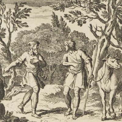 Mercure et Battus (Métamorphoses en rondeaux, Mabre-Cramoisy 1676) - Chauveau
