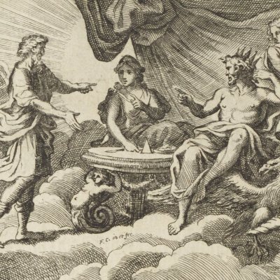 Tirésias aveuglé (Mét. en rondeaux Mabre-Cramoisy 1676) - Chauveau