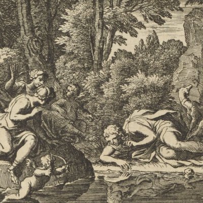 Narcisse (Métamorphoses en rondeaux, Mabre-Cramoisy 1676) - Chauveau