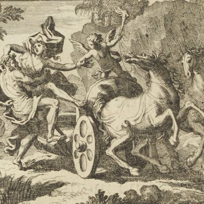 Pluton enlève Proserpine (Métamorphoses en rondeaux, Mabre-Cramoisy 1676) - Chauveau