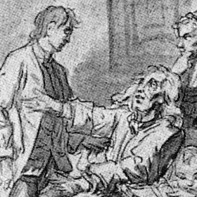 Étude pour la composition de l’Accordée de village - Greuze