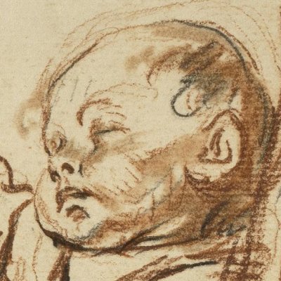 Enfant assoupi dans un fauteuil, étude pour “Silence !” - Greuze