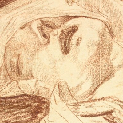 Tête de femme renversée en arrière - Greuze