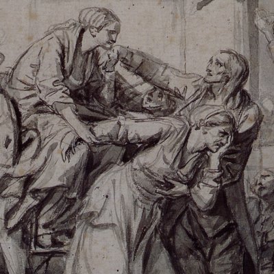 Le départ du couple marié - Greuze