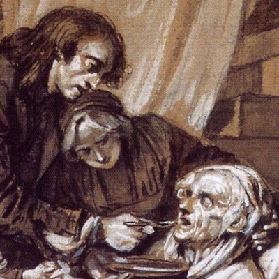 Étude pour la composition du Paralytique (version du Louvre) - Greuze