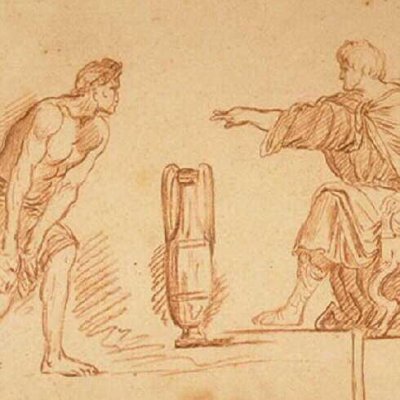 Study after the Dominiquin's Sainte Cécile - Greuze