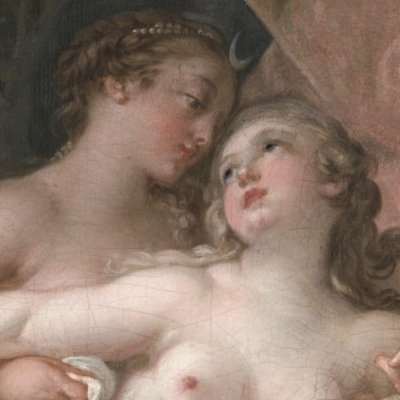 Jupiter, sous les traits de Diane, séduisant Callisto (Kansas City) - Boucher