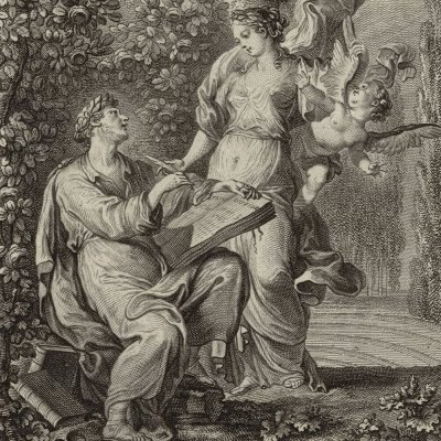 Frontispice allégorique (Métamorphoses Banier 1767)