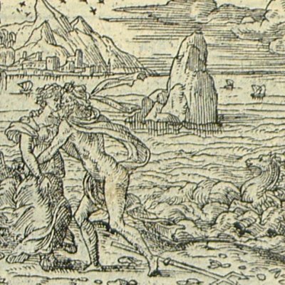 Cénis fille muée en homme (Métamorphose Lyon 1557) - Bernard Salomon