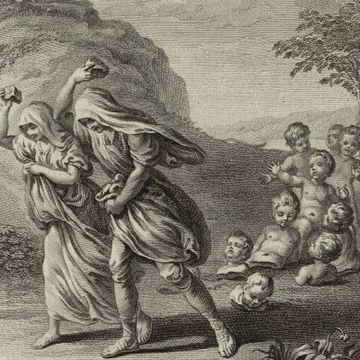 Deucalion et Pyrrha (Métamorphoses Banier 1767, l.1) - Gravelot