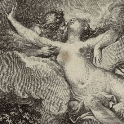 Jupiter jouit d’Iô (Métamorphoses Banier 1767, l.1) - Monnet