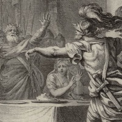Phinée agresse Persée (Métamorphoses Banier 1768, l.5) - Monnet