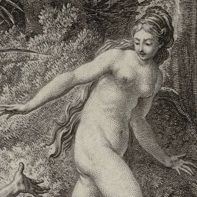 Alphée et Aréthuse (Métamorphoses Banier 1768, l.5) - Moreau